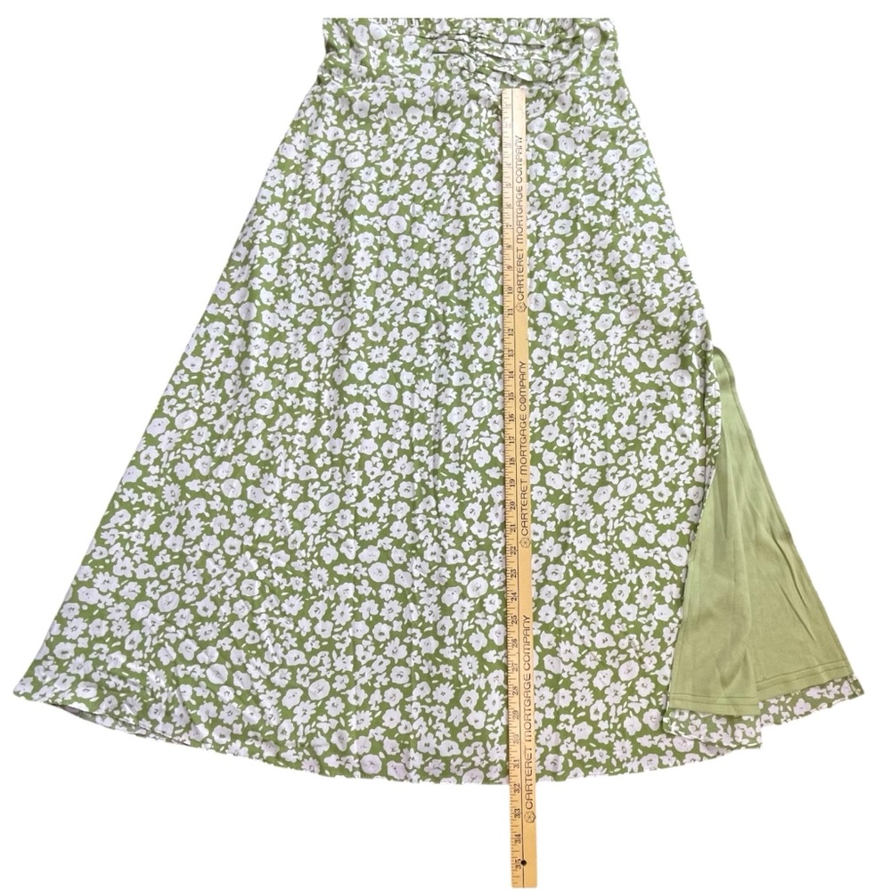 Lulus X Lush Timeless Touch Midi Dress Medium Green Floral Bloomcore A-Line NWT - Picture 15 of 16